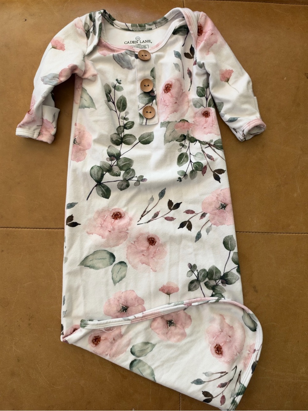 Caden Lane Floral Gown 0-3M